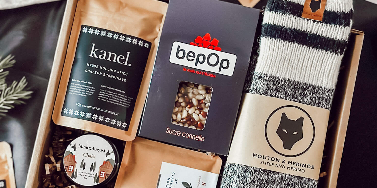 boite cadeau confort chaï produits québécois locaux