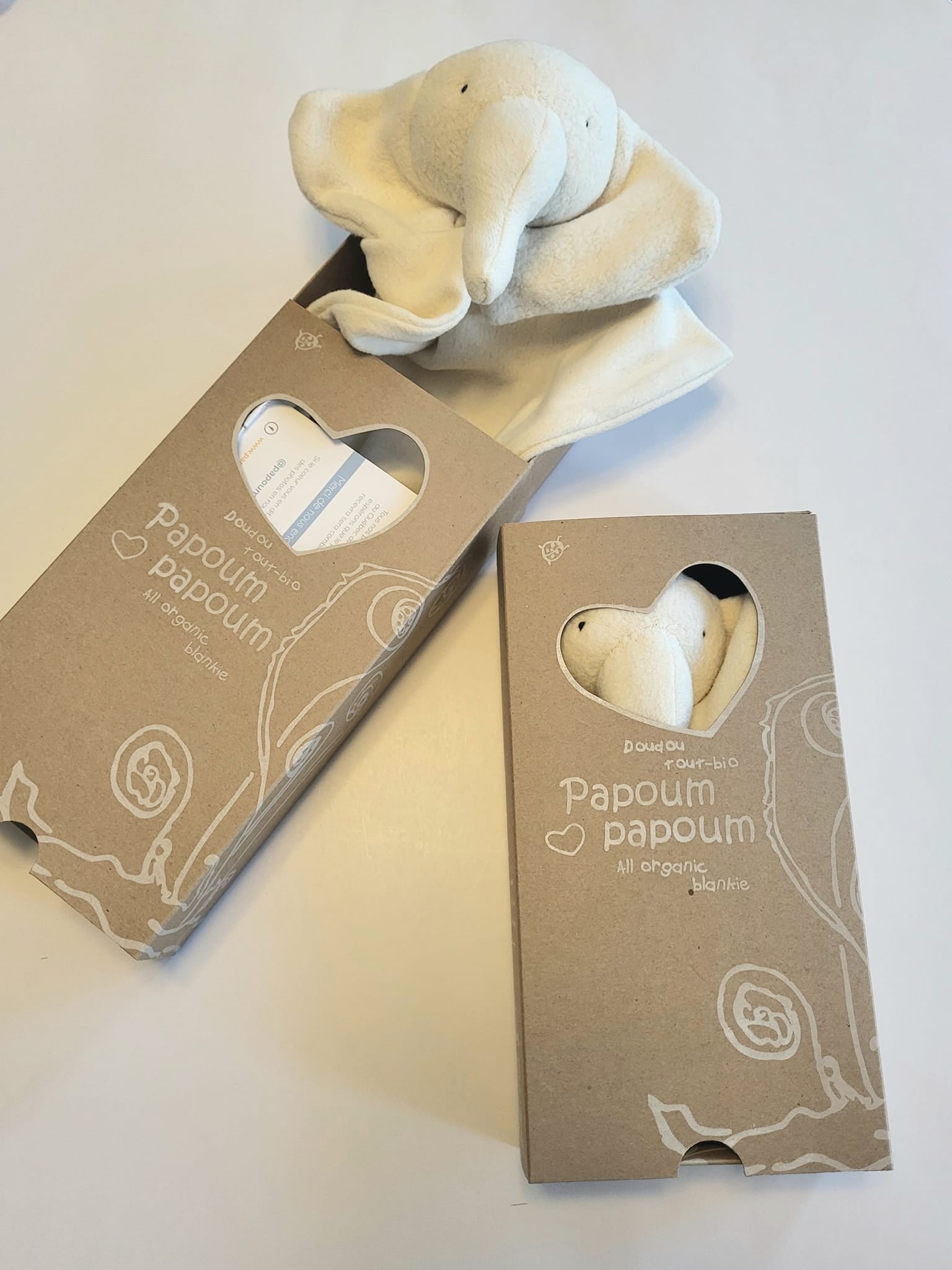 Doudou Lapinou, bamboo velour - ecru