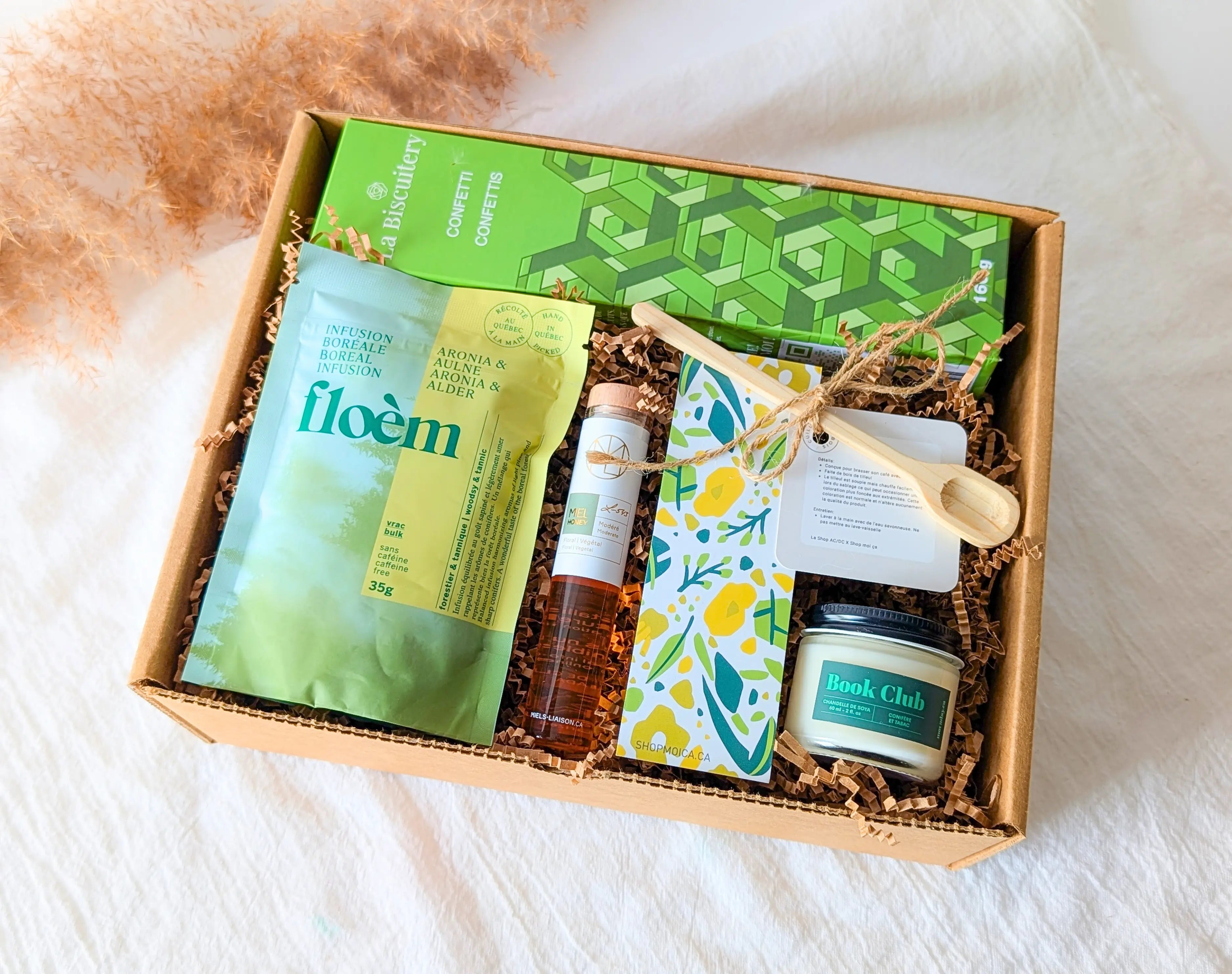 boite cadeau lecture livres produits locaux