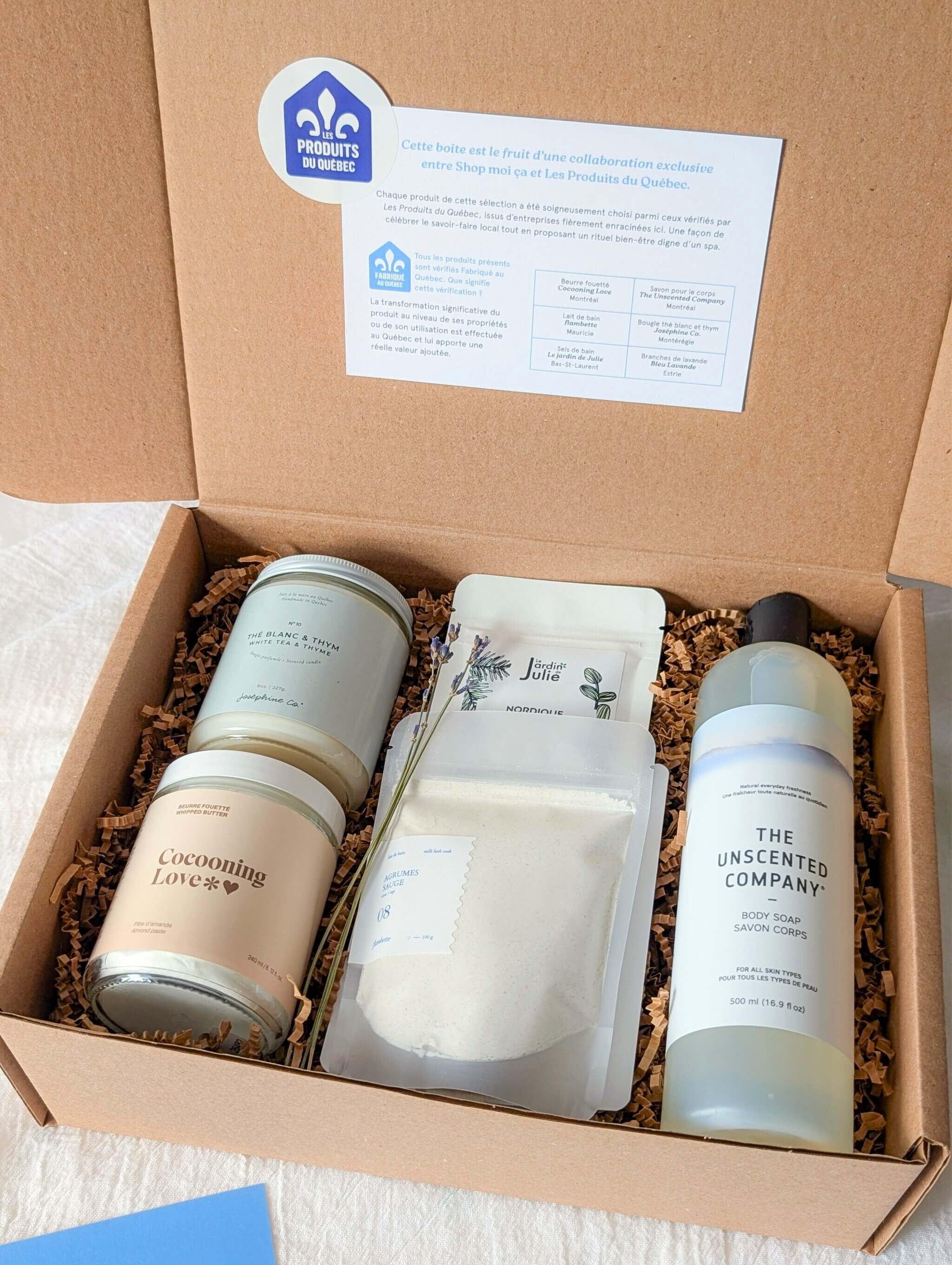 Wellness box approved by Les Produits du Québec