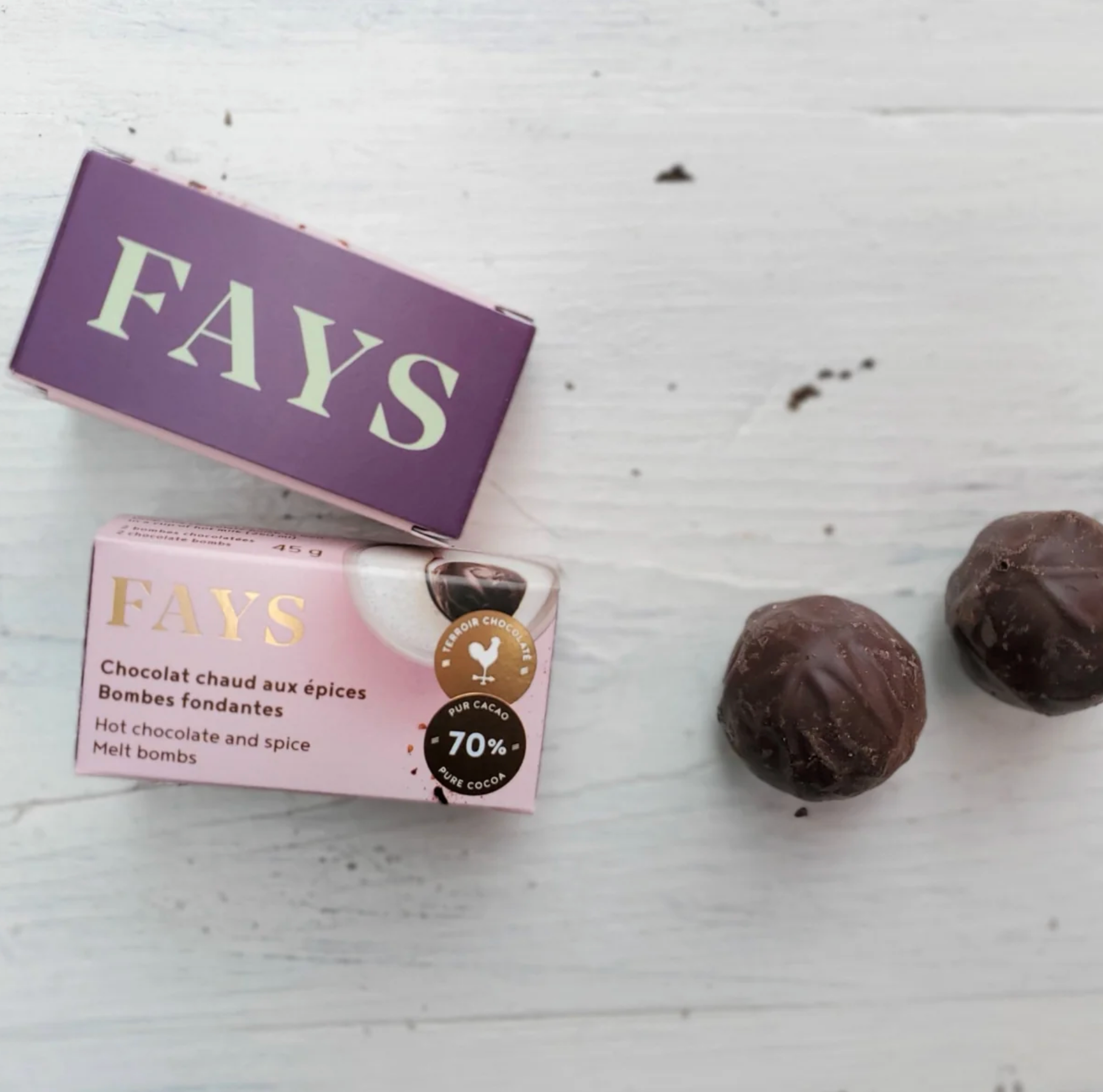 Hot chocolate melting bombs