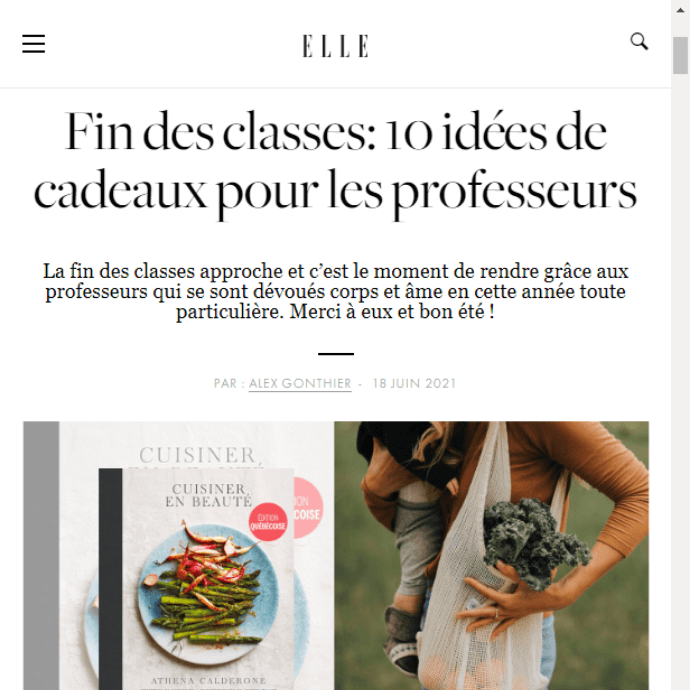 Elle Québec | Fin des classes: 10 idées de cadeaux pour les professeurs