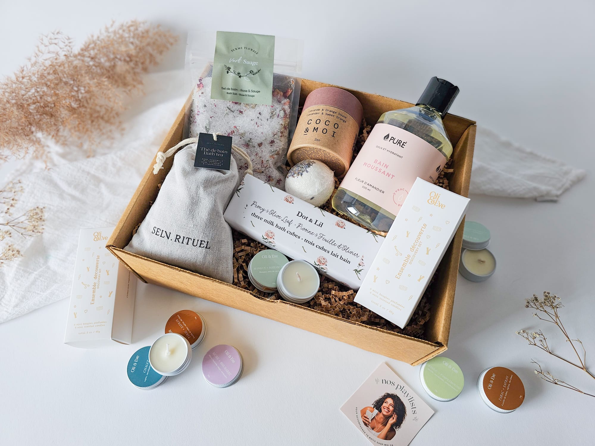 boite cadeau pour le bain produits locaux