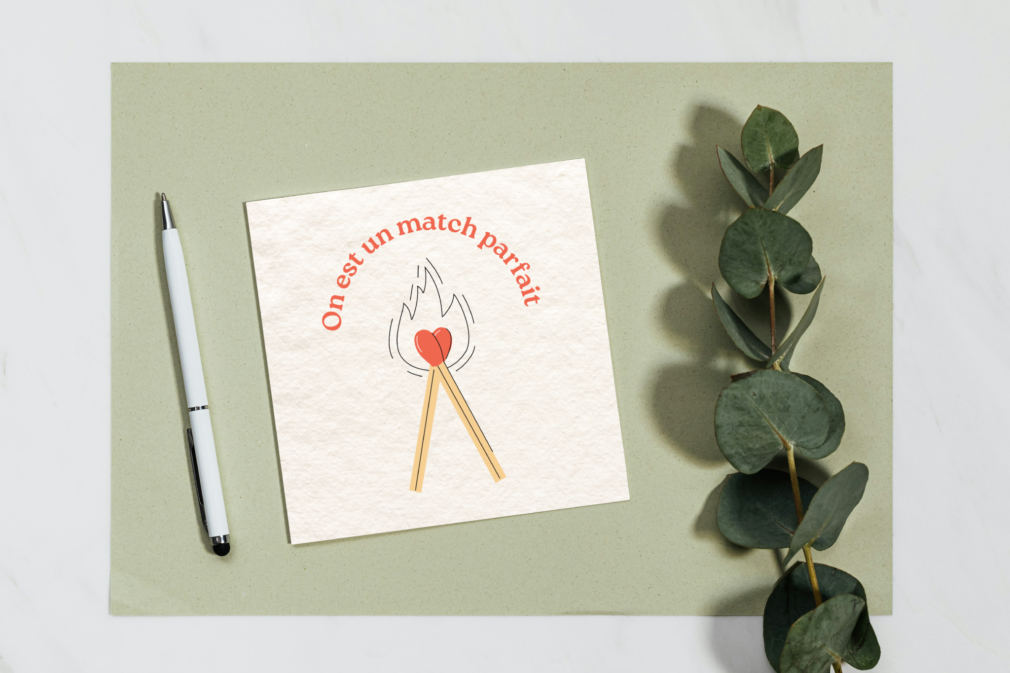 Carte de souhaits - On est un match parfait
