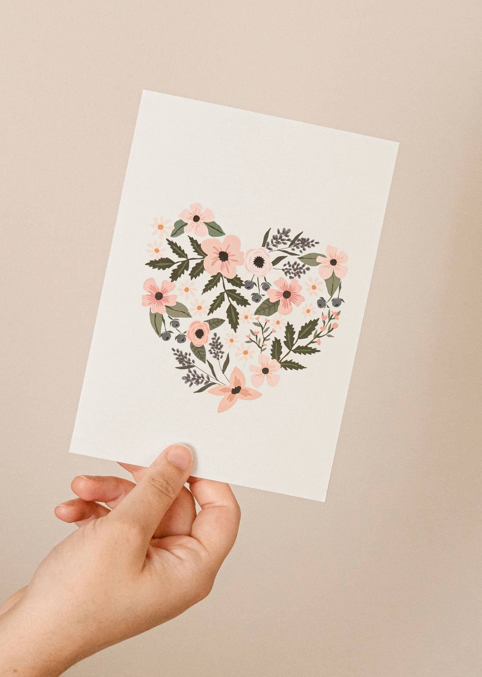 Greeting card - Heart Full Of Flowers