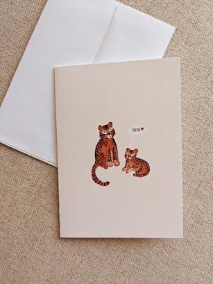 Greeting card - Papa tiger